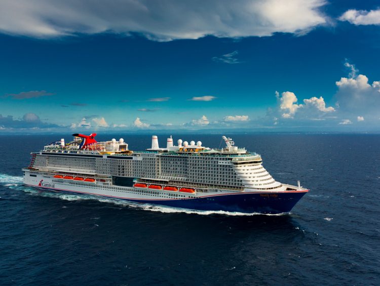 Cruise Ship Shorts - The Carnival Mardi Gras docked at Port Canaveral Florida