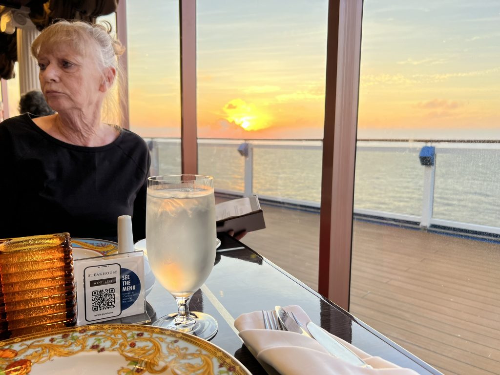 Fine dining at Carnival Cruise Lines's Fahrenheit 555 Steakhouse