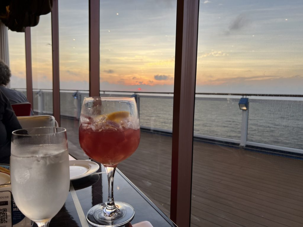 The 555 cocktail at Carnival Cruise Lines's Fahrenheit 555 Steakhouse