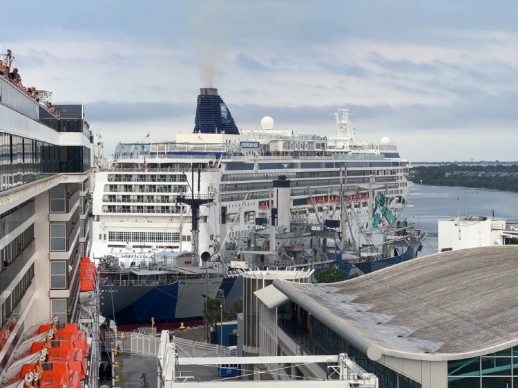 Cruise Ports - Cruise Ship Norwegian Jade Sails Away and Leaves the Port of Tampa, Florida