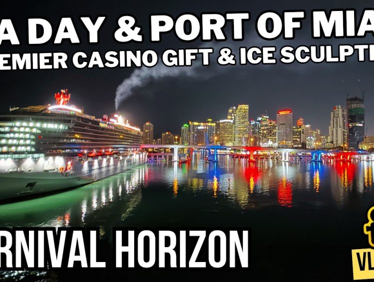 Carnival Horizon Cruise Vlog #5 | Premier Casino Gift, Ice Sculpting, and Port of Miami
